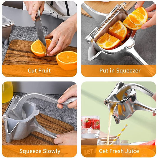 Stainless Steel Lemon & Orange Clip Handheld Fruit Juicer β Durable Manual Portable Citrus Squeezer for Kitchen & Baby Fruit Juice