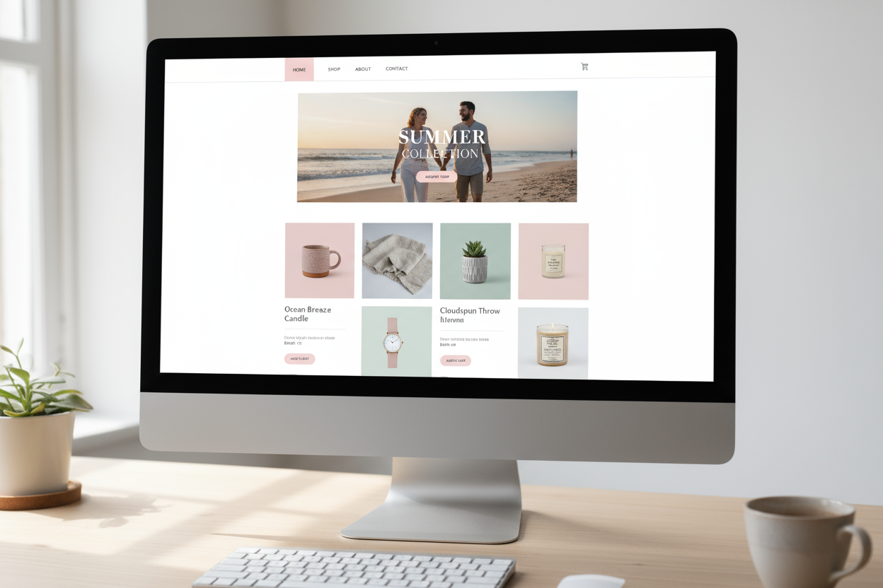 make a online attractive and simple engaging store look pic